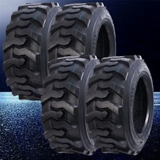 4PCS 10-16.5 Skid Steer Tires 10X16.5 SKS Tractor Tires 10PR Heavy Duty 10 16.5 picture