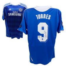 Fernando Torres Signed 2012 UCL Final Chelsea Soccer Jersey #9 with Beckett COA picture