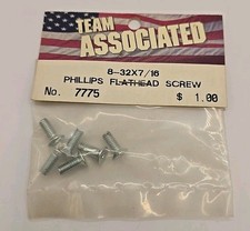 Team Associated 8-32x7/16 Phillips Flathead Screw RC10L 7775 picture