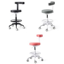 JMU Dental Doctor 360° Assistant Stool Mobile Chair Adjustable Height PU Leather picture