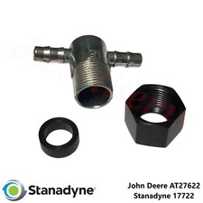 OE Stanadyne Return Fitting Tee Nut on JOHN DEERE Pencil Fuel Injector 17722 picture