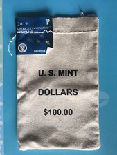 EMPTY U.S. MINT $100 INNOVATION DOLLARS COTTON CANVAS BAG NO COINS *EMPTY*  picture