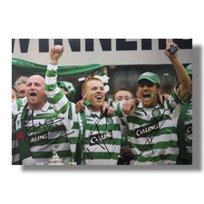Signed CELTIC Scottish Cup A4 Photo - 2004/05 Football Memorabilia - COA & Proof picture