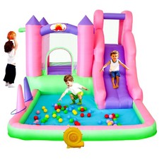 Castillo Inflable Con Piscina De Pelotas Y Soplador Brincolines Casa Para Niños picture