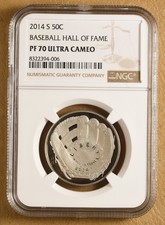 2014 S Baseball Hall of Fame Commemorative Half Dollar NGC PF 70 Ultra Cameo picture