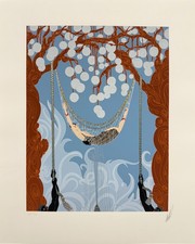 Erte Spider Web Serigraph 1980 Signed Artist's Proof Art Deco Romain de Tirtoff picture