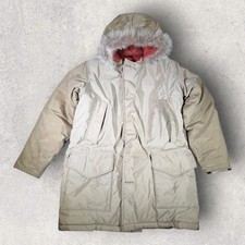 Vintage 60s Woolrich Arctic Parka Jacket Mens Medium Beige Down Coyote Fur USA picture