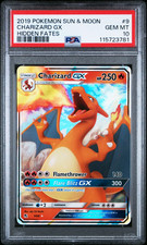 2019 Pokemon Sun & Moon Hidden Fates Charizard GX #9 PSA 10 picture