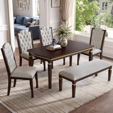 Luxury 6 PC Elegant Farmhouse Modern Dining 60