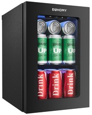 EUHOMY 24 Can Mini Fridge, 18L Beverage Refrigerator Quiet Compressor WC-6B picture