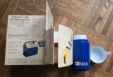 Two Vintage Merit Thermos Merit Cigarettes Collectibles  - New In Original Boxes picture