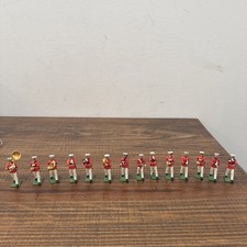 Vtg 1970s Britains Eyes Right Toy Soldiers 14 Pieces Mixed Band Made In England picture