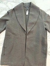 NWT Eileen Fisher Woodland Green Lightweight Crinkle Jacket Pockets Petite PP picture