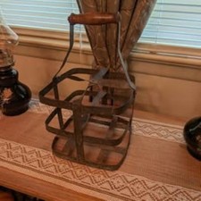 Vintage French Wine Bottle Carrier picture