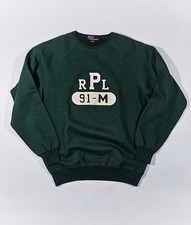 Vintage Polo Ralph Lauren RPL 91 M Sweatshirt Crewneck Green 1991 Rare Sport  picture