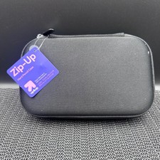 Up & Up Black Zip-Up Hard Pencil Case Recycled Polyester Travel Organizer 884 picture