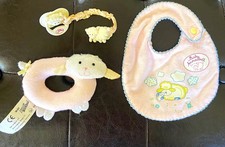 Zapf Creation Baby Annabell Sheep Lamb Pacifier Bib Rattle Vintage Accessories picture