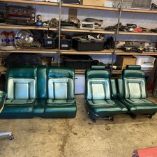 1977 1978 1979 Lincoln Mark V Leather Seats two tone jade green NICE OEM picture