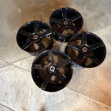 Used 22x9.5 Strada Perfetto 5x139.7 18 87.1 Gloss Black Wheels set(4) picture