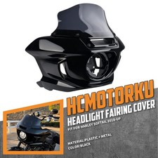 Headlight Fairing w/ Windshield Black For Harley Softail Street Bob FXBB 2018-up picture