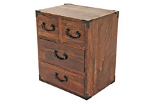 Vintage Japanese Wooden Small Cabinet Ko-dansu Chest Drawers Showa 24cm picture
