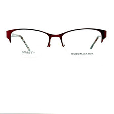 BCBG Maxazria Cat Eye Half Frame Eyeglasses  Irina Wine 49 16 125 H20636 picture