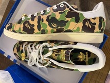 Mens Adidas x BAPE Stan Smith Size 12 Camo Green Brand New with Box picture