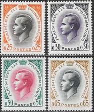 Monaco #YT0544-YT545/YT547-YT548 MNH 1960 Rainier Definitives Cheffer [462-465] picture