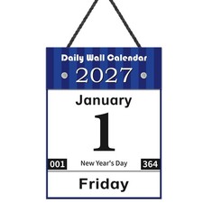 Riobat 2027 Daily Wall Calendar, Blue, 8.5