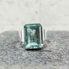 Genuine Blue Aquamarine Ring 925 Sterling Silver Handmade Christmas 2 picture