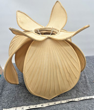 vintage mcm lampshade lamp shade floral flower lotus hollywood regency 50s picture