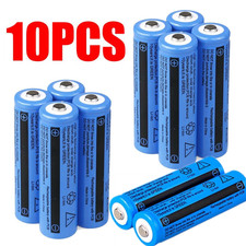 10Pcs/Set 18650 Lithium Battery Rechargeable 3.7V Li-ion For Torch Headlight NEW picture
