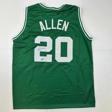 Autographed/Signed Ray Allen Boston Green Basketball Jersey Beckett BAS COA picture