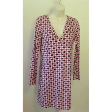 DVF Diane von Furstenberg Reina Dot check pink tunic dress  white black new 8 picture