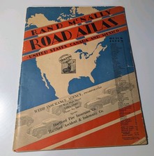 Vintage 1946 Rand McNally Road Atlas Webb Insurance Lima Ohio Rare Map Book picture