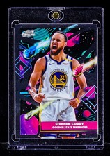 Stephen Curry CHROME UFO SPACE CARD GOLDEN STATE WARRIORS 2025 TOPPS COSMIC picture