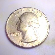 1967 Washington Quarter 25C Business Strike, Philadelphia Mint, KM#164 picture