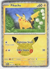 Pikachu 045/128 Holo Pikachu Rare ME: 30th Celebration Pokemon NM/M picture