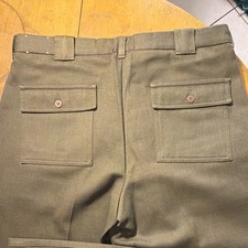 Vintage Cabela's Men's Green Wool Cargo Pants Straight Leg Pockets 34 Waist picture