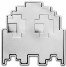 2022 Niue 1 oz Ag $2 PAC-MAN™ GHOST Shaped Stackable Silver Coin *Free Shipping* picture