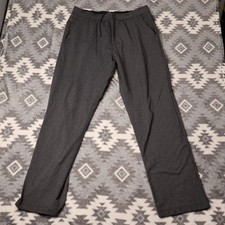 Lululemon Mens ABC Pants Charcoal Gray Heather Straight Leg XL Drawstring picture