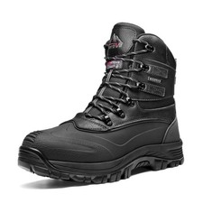 NORTIV 8 Men's Insulated Waterproof Winter Snow Boots Black 10.5 picture