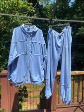 VINTAGE 2000's Y2K OUTKAST CLOTHING VELOUR TRACK SUIT  BABY BLUE US size 3 XXXL picture