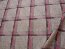1 of 18 yds CAMIRA WOOL Fabric Landscape Balance Coat Upholstery Gray Pink BTY picture