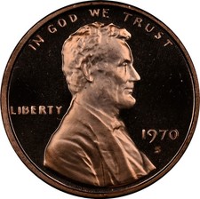 1970-S Large Date Proof Lincoln Memorial Cent 1C picture