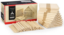 1000Pcs Popsicle Sticks, Natural Wooden Food Grade Craft Sticks, 4-1/2 picture