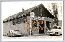 1950S RPPC FORT BIDWELL CA LOWELL'S STORE CAR TAILFIN TRUCK PHOTO Postcard P73D picture