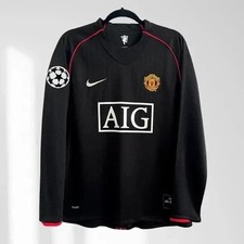 Manchester United 2007/08 Ronaldo #7 Away Black Long Sleeve all Size picture