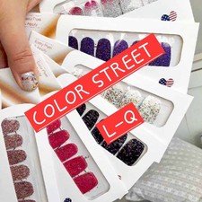 🎯Color Street Nail Strips L-Q🎯 All Colors Glitter Solid French New picture