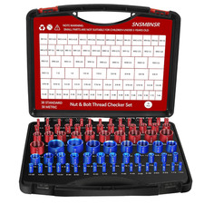 76Pcs Thread Checker, Nut and Bolt Thread Checker 38 Standard and 38 Metric picture